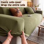 Sofa Slipcover with Skirt – Stretch Jacquard Full Coverage Couch Cover, Pet Proof Non-Slip Machine Washable, Fits 1 2 3 4 Seater Sofa for Living Room Bedroom, All Season Furniture Protector