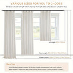 Blackout Curtains for Living Room & Bedroom - 100% Blackout Textured Panels, Thermal Insulated, Rod Pocket & Clip Rings, Multiple Sizes & Colors