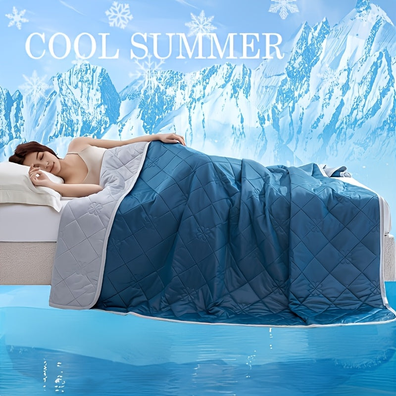 Cooling Blanket for Hot Sleepers Dual-Sided Soft Lightweight Reversible Summer Throw Machine Washable Multipurpose Bedding Travel Lounging Purple Green Blue Pink Sky Blue 39x59 59x79 79x91 Inch