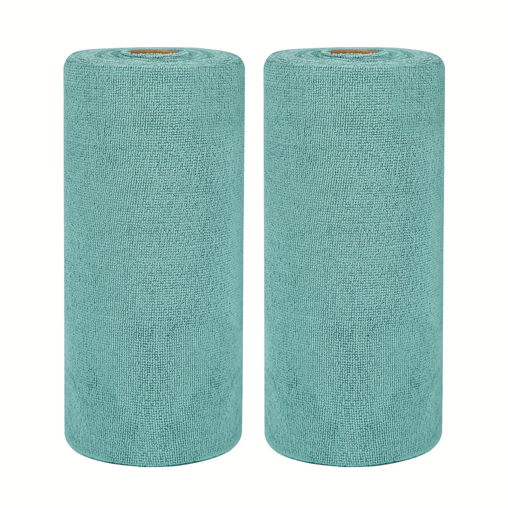 Microfiber Cleaning Cloths 100 Pack, Washable Reusable Tear-Away Towel Roll, 12x12 Absorbent Rags for Kitchen Bathroom Car House Dishcloths