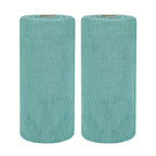 Microfiber Cleaning Cloths 100 Pack, Washable Reusable Tear-Away Towel Roll, 12x12 Absorbent Rags for Kitchen Bathroom Car House Dishcloths