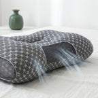 Ergonomic Neck Pillow 2-Pack with 3D Honeycomb Mesh Surface, Breathable Cooling Anti-Sweat Sleep Pillow, Soft Supportive Cushioning for Side and Back Sleepers