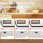 USB Rechargeable Electric Knife Sharpener Professional - Portable Electric Knife Polisher for Chef Knives, Fruit Knives & Kitchen Blades - Fast Sharpening, Multi-Scenario Use, Home & Outdoor