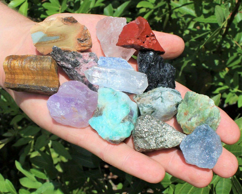 2000 Carats Assorted Natural Stones – Bulk Gemstone Mix for Jewelry Making, Craft Projects, Collecting, Gifting & Decorative Vase Filler