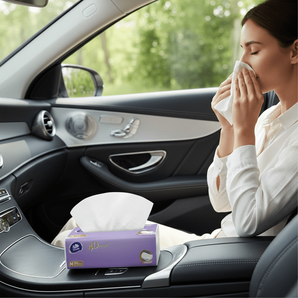 3-Ply Facial Tissues Soft Pack 10-Pack Bulk – 100 Sheets Each, 4D Embossed Virgin Wood Pulp, Ultra Soft Unscented Disposable Tissue Paper for Face, Home, Office & Travel
