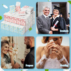Travel Tissue Packs 100 Pack 3-Ply Facial Tissues Floral Daisy Design - Bulk Pocket Tissues for Weddings Bridal Showers Funerals & Everyday Household Use