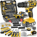 20V Cordless Drill Tool Set 30 88 136 148 Piece Electric Drill Toolbox Kit Rechargeable with Battery Hand Tools Pliers Bits for Home Repair Men Gift