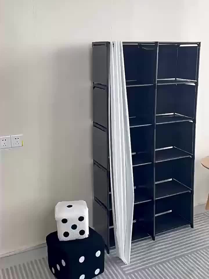 Multi-Purpose Storage Rack Single Double Row Dustproof Bookcase – Easy Install 15.75/31.5 Inch Clothing Storage Cabinet for Office, Classroom, Living Room, Bedroom & Dorm