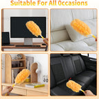 Duster Refills 120/59-Count Compatible with Swiffer Duster 360° Electrostatic Disposable Replacement Heads for Ceiling Fans Blinds Furniture Multi-Surface Unscented Home Cleaning