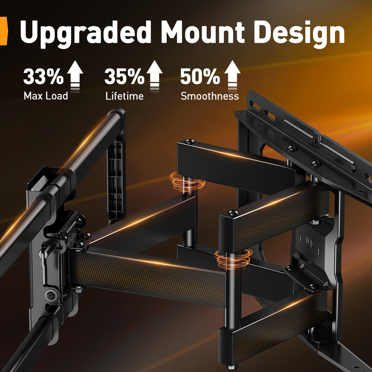 Full Motion TV Wall Mount for 37–86 Inch TVs, Heavy Duty Articulating Bracket, Swivel & Tilt, VESA 600x400mm, Holds Up to 100 lbs