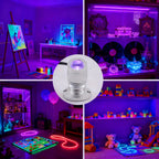 USB UV Black Light LED Mini Spotlights – Connectable 1W UV-A Blacklight for Glow Party, Bedroom Decor, Posters, Halloween & Pet Urine Detection – 2, 4 or 6 Pack