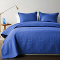 Lightweight Microfiber Quilt Set 2/3 Pcs – Coin Pattern Coverlet, Soft Breathable Bedspread for Twin Full Queen King, Back to School Dorm & Seasonal Bedroom Decor