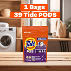 Laundry Detergent Pods Spring Meadow Scent 39ct or 78ct Deep Clean HE Compatible Dissolving Pods for All Washers Hot Cold Water + Free Hand Sanitizer