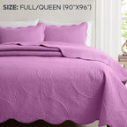 Luxury Quilted Bedspread Set 3 Piece Floral Coverlet with Pillow Shams Breathable Lightweight All Season - Twin Queen King California King 16 Colors
