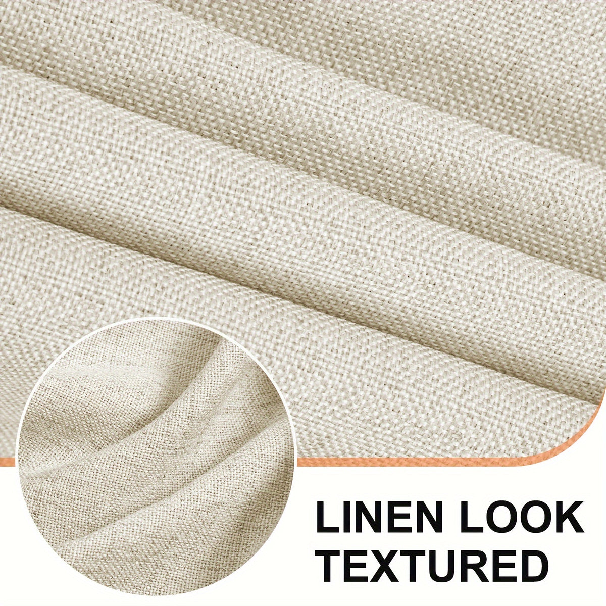 Blackout Curtains for Bedroom 4 Panels Set – 100% Full Light Blocking Textured Thick Drapes with Grey Liner, Rod Pocket, Room Darkening Window Curtains for Living Room, 50W x 84/96/108 Inch Long