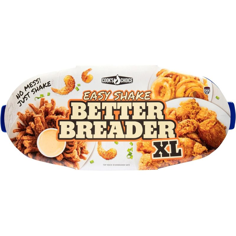 XL Mess-Free Breading Station Batter Bowl – All-in-One Breading Tool with Airtight Lid, Pour In Seasoning & Shake, Dishwasher Safe for Frying Fish, Chicken, Meat & Vegetables at Home or BBQ