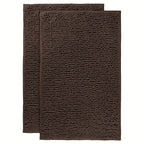 Chenille Bathroom Rug Extra Soft Absorbent Bath Mats for Bathroom Floor – Non-Slip, Water Absorbent, Machine Washable Bath Mat
