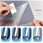 One Way Privacy Window Film for Home & Office - Static Cling Mirror Surface, Daytime Privacy, Heat & Glare Reduction, UV Blocking, No Adhesive, 4 Colors