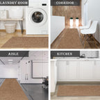 Runner Rug for Hallway Entryway Kitchen – Indoor Outdoor Non-Slip Rubber Backing, 200+ Custom Sizes, 8 Colors, Stain Resistant Low Pile Carpet Runner