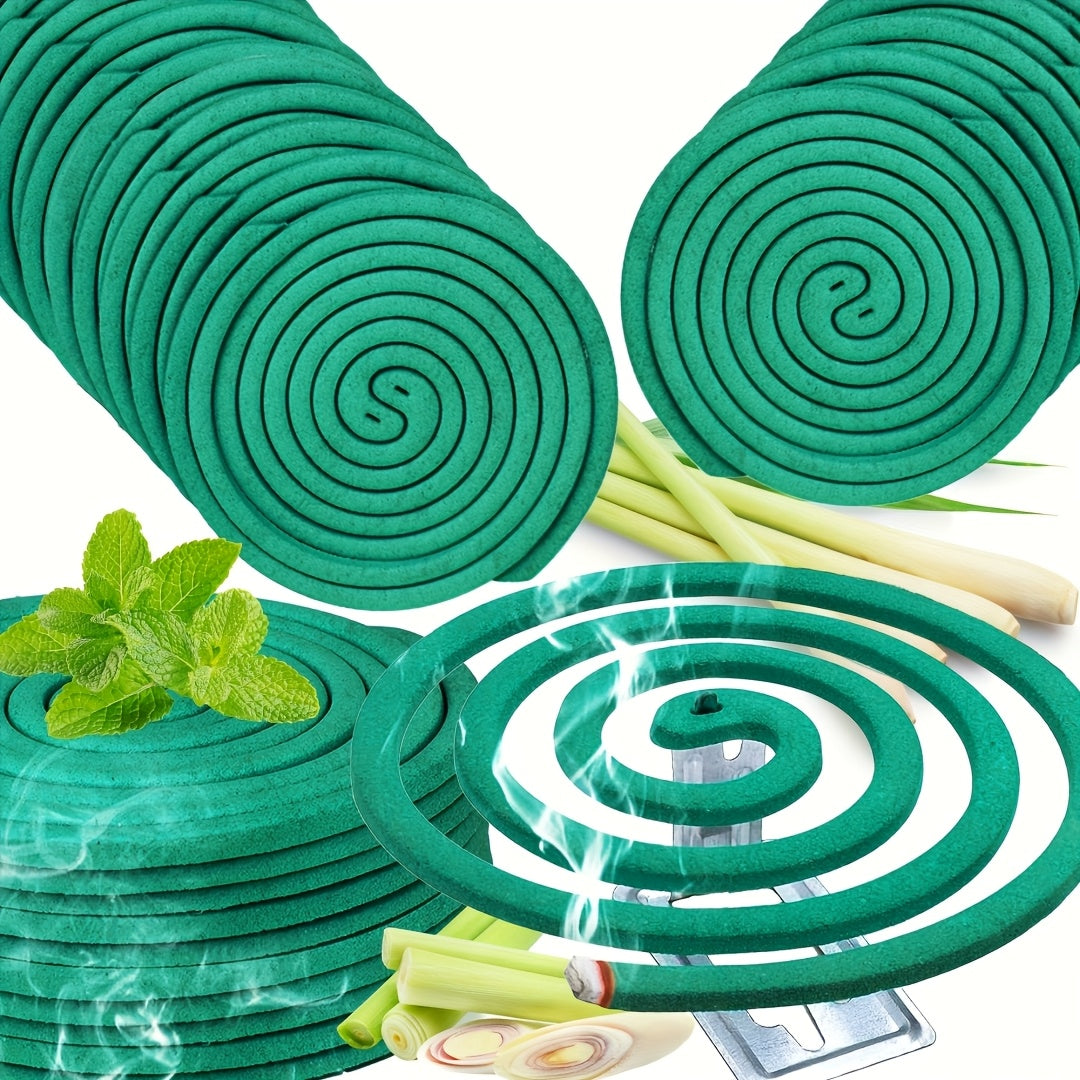 Mosquito Repellent Coils Outdoor Citronella Lemongrass Large Size with Holder – Long-Lasting Bug Repellent for Patio, Garden, Camping & Backyard Summer Use