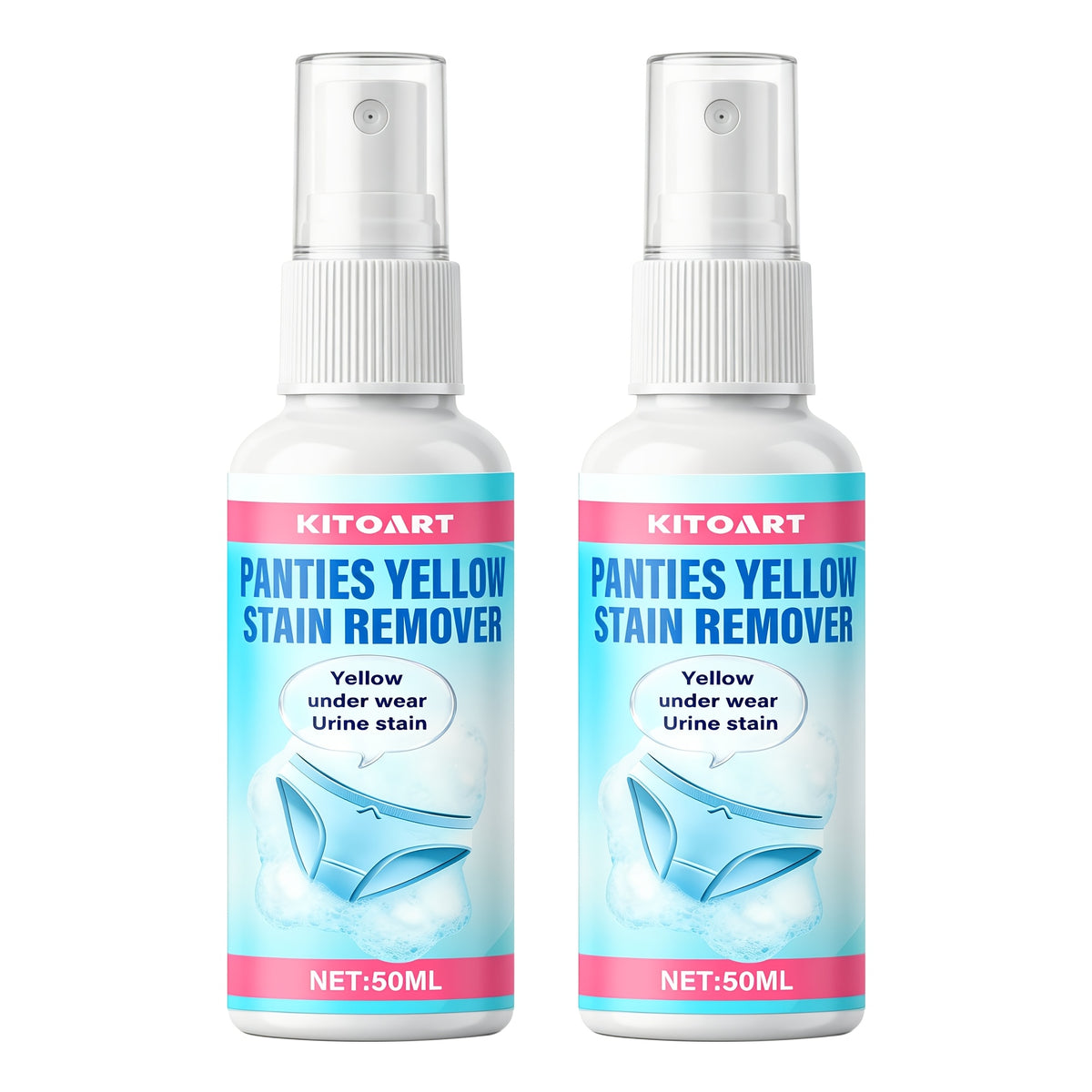 Underwear & Fabric Stain Remover Liquid - Removes Urine, Sweat & Yellowing Stains, Deep Cleans & Deodorizes, Gentle on Delicate Fabrics, Daily Intimate Clothing Care Detergent