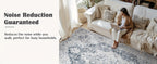 Washable Vintage Area Rug - Chenille Retro Distressed Multi-Print Foldable Lightweight Accent Rug for Entryway Bathroom Kitchen Living Room and Bedroom