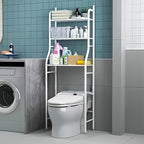 Over Toilet Storage Rack Metal Bathroom Organizer with Toilet Paper Holder and Hook Space Saving Above Toilet Shelf for Bathroom Laundry Room 3 or 4 Tier