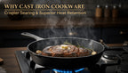 Pre-Seasoned Cast Iron Skillet Set 6” 8” 10” Heavy-Duty Pan for Frying Sauté Cooking & Pizza – Professional Restaurant Quality Cookware