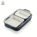 Porcelain Rectangular Baking Dish 12.8 x 8.9 Inch Ceramic Bakeware for Cakes Dinners Casseroles & Banquets - Oven Safe Roasting Pan