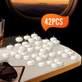 42-Pack Floating Small Candles - Natural Plant Wax Smoke-Free Tea Light Candles for Wedding, Meditation, Holiday, Pool & Spa, Stable Burning Low Melting Point