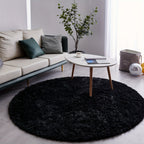 Round Shaggy Rug Soft Fluffy Plush Circular for Bedroom & Living Room – Easy Clean, Tie-Dye & Solid Colors, 3 Sizes 4x4 5x5 6x6ft