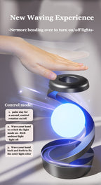 Floating Rotating Lamp with Wireless Charging, Color-Changing LED Table Lamp, Bedside Nightstand Lamp with Atmosphere Night Light – Home & Party Decor