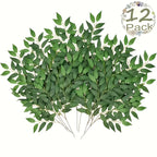 Artificial Bougainvillea Vine Green Leaves 12pcs Faux Italian Ivy for Hanging Wreaths Wedding Arches Bouquet Fillers Table Centerpieces Spring Home Seasonal Decor