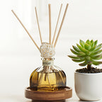 Rattan Reed Diffuser Lavender Essential Oil Flameless Aromatherapy Home Fragrance Air Freshener Deodorizer for Bedroom Bathroom Living Room Office