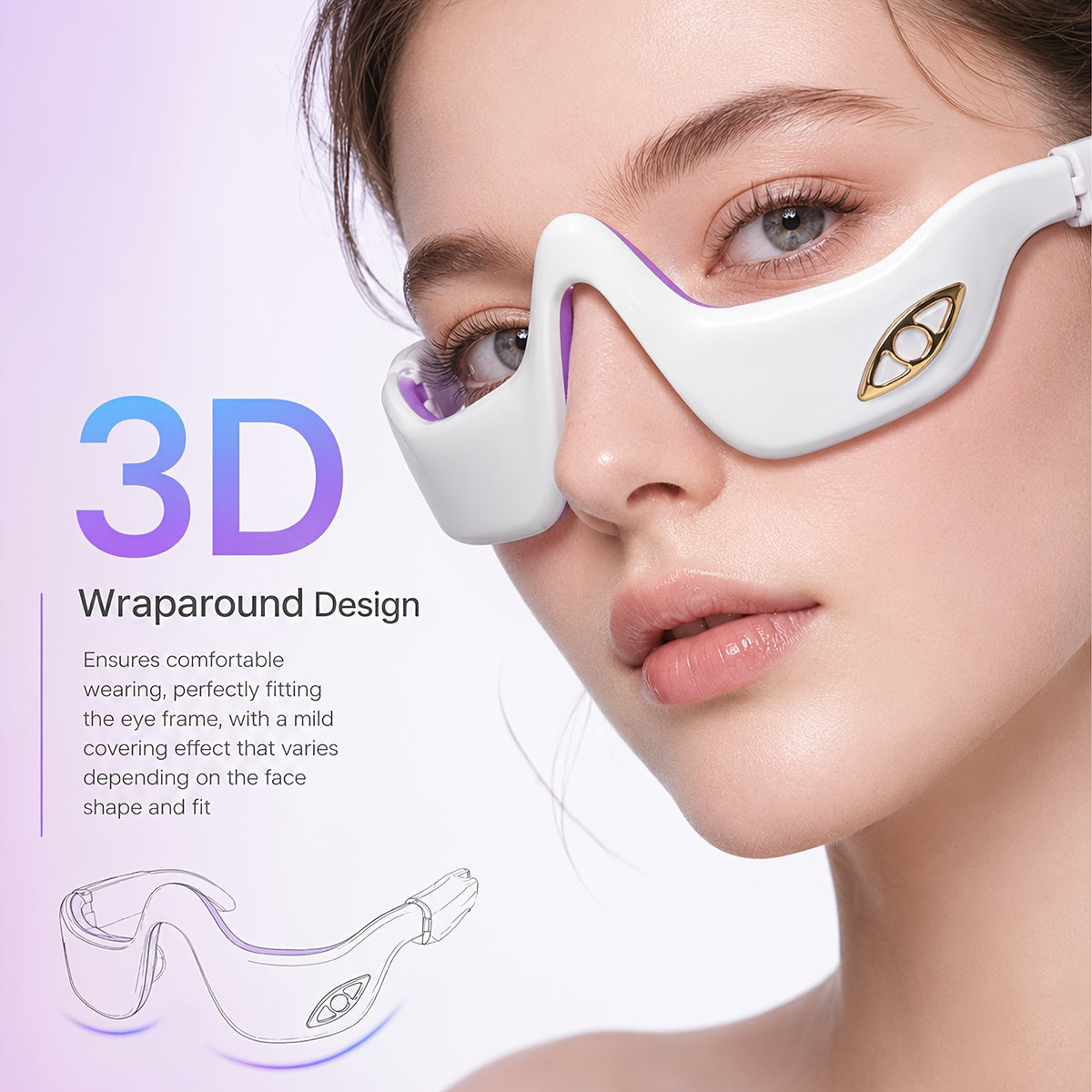 FDA Cleared EMS Microcurrent Eye & Facial Massager for Skin Lifting, Firming & Anti-Aging, Low-Frequency Electrical Stimulation Device for Eye Puffiness, Dark Circles & Fatigue Relief, Pain-Free Home Use for Women & Men
