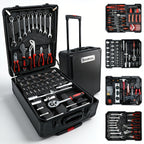 52-Piece Professional Tool Set Toolbox – Multi-Function Portable Home & Car Repair Kit for Enthusiasts and Professionals, Gift for Men, White Black Red