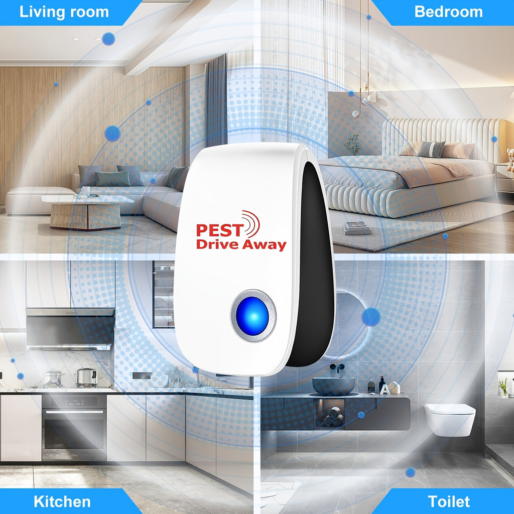Ultrasonic Pest Control Device 2026 Upgraded Plug-In Repeller for Mosquitoes Mice Cockroaches Ants Spiders Fleas Chemical-Free Indoor Pest Repellent for Home Kitchen Office 4 6 8 Pack