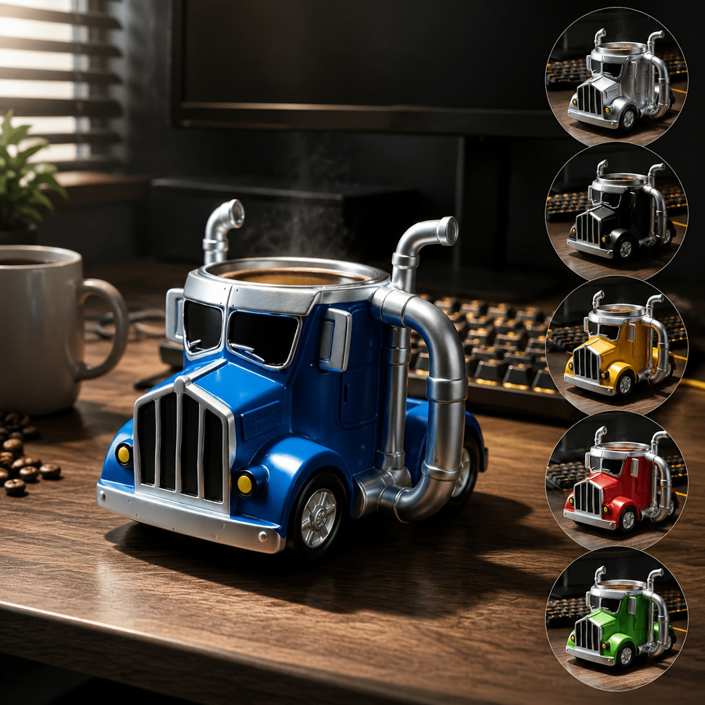 Truck Coffee Mug Novelty Truck Shaped Cup for Hot and Cold Drinks Fun Gift for Truck Lovers Men Boys Birthday Christmas