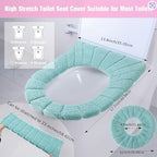 Super Soft Washable Toilet Seat Covers – Universal Reusable Pads for Home, Travel & Commercial Use | All Seasons | 5-Pack or 10-Pack