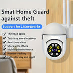 4-Pack 1080P WiFi Security Camera System – Color Night Vision, 360° Pan Tilt Zoom, Two-Way Audio, AI Motion Detection, Spotlight & Alarm, Cloud & SD Storage