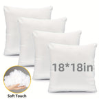 Pillow Inserts 4 Pack White – Choose 12x20, 18x18 or 20x20 Inch | Upgraded Fabric, Waterproof & Soft Touch Options | Square & Lumbar Throw Pillow Stuffer for Couch, Bed, Sofa, Patio & Living Room