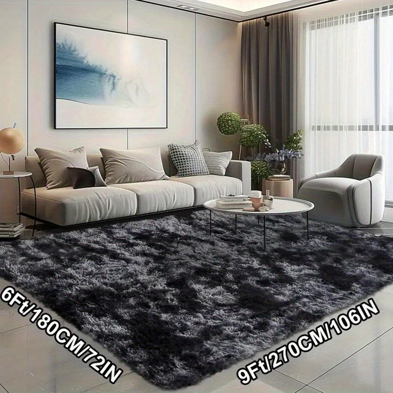 Soft Plush Tie-Dye Area Rug – Non-Slip, Washable Large Rectangle Mat | 8 Sizes
