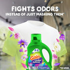 Liquid Laundry Detergent Odor Defense HE Compatible Super Fresh Blast Scent 10 oz Pack of 12 – 3-in-1 Formula Cleans, Freshens & Eliminates Odors