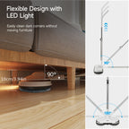 Cordless Electric Spin Mop with LED Headlight & Water Sprayer - Dual Motor 150RPM, 180ml Tank, Rechargeable Floor Scrubber for Hardwood, Tile & Marble | Lightweight for Elderly
