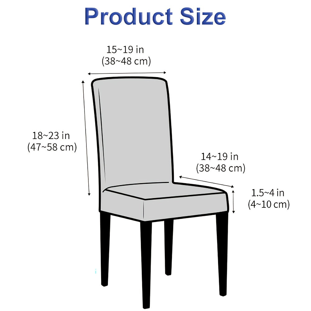Stretch Dining Chair Seat Covers – Removable & Washable Slipcovers | Set of 6