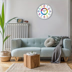 Color Learning Wall Clock for Kids – 8, 10 & 12 Inch Silent Quartz Movement, Teach How to Tell Time, Educational Teaching Clock for Bedroom, Classroom & School, AA Battery, Holiday Gift