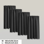 Blackout Curtains Rod Pocket 4 Panels - Thermal Insulated Room Darkening Noise Reducing Matte Drapes for Bedroom Living Room Office, 9 Colors 11 Sizes
