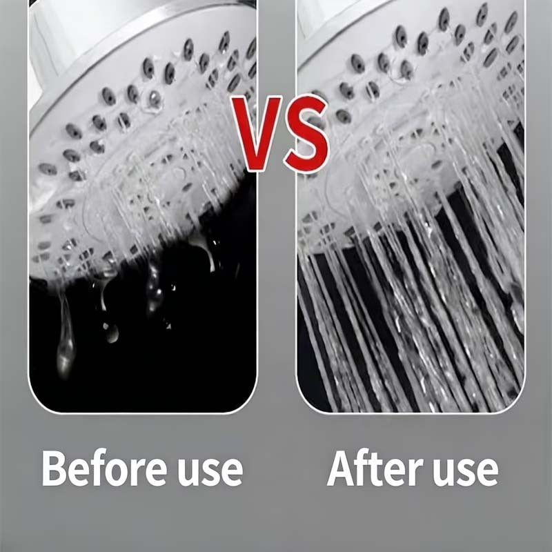 Showerhead & Bathroom Limescale Remover Spray Kit – Removes Mineral Blockages, Restores Glass & Mirrors, No-Scrub for Bathtub, Sink & Toilet