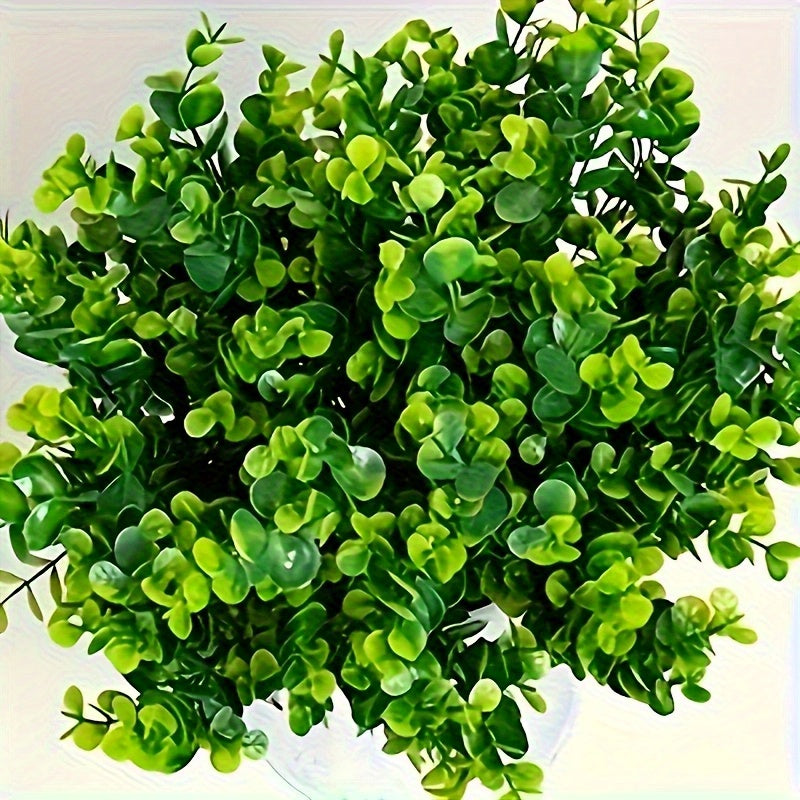 Artificial Boxwood Shrubs 10 Bundles UV Resistant – Realistic Faux Hedge Greenery for Garden, Patio, Backyard, Home & Office – Low Maintenance Boxwood Stems for Weddings & Outdoor Decor