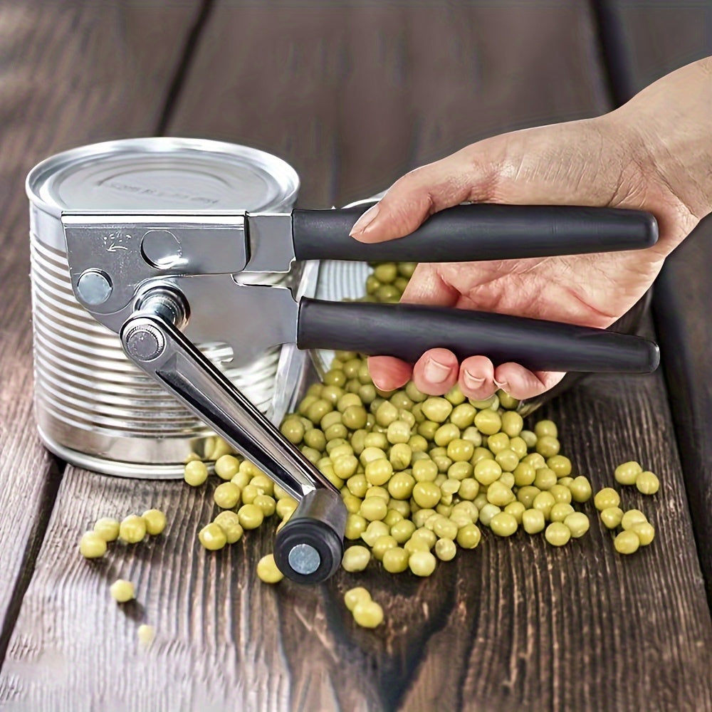 Heavy-Duty Manual Can Opener | Extra-Long Handle, Metal Build | Easy Grip